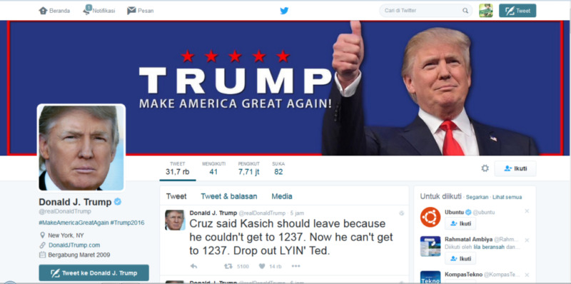 donald trump twitter