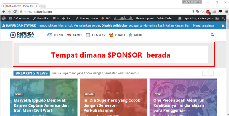 Disable Adblock disitus tertentu (1)