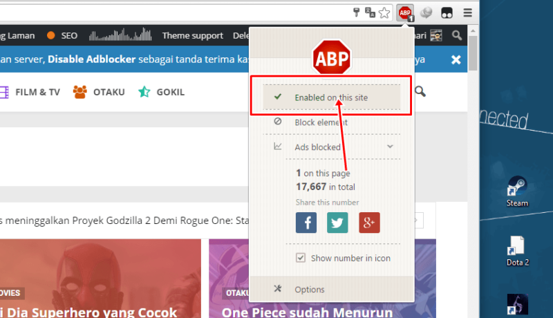 Disable Adblock disitus tertentu (2)