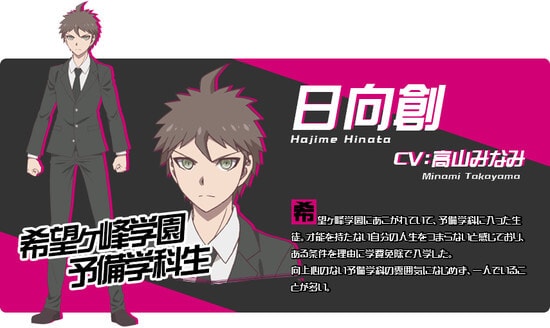 Hajime Hinata Karakter danganronpa 3