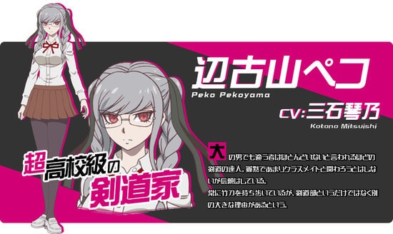 Peko Pekoyama Karakter danganronpa 3