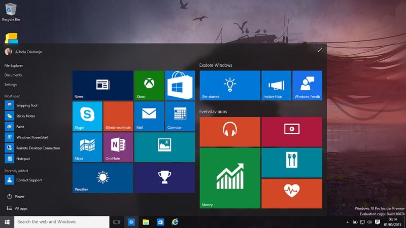Windows 10 versi update