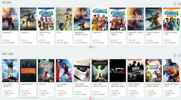 EA Origin Winter Holiday Sale