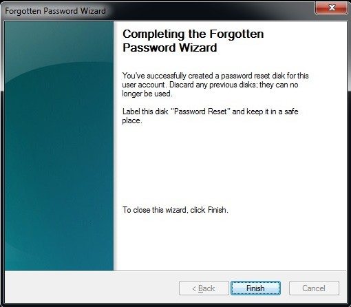 cara buat password reset di windows 7 