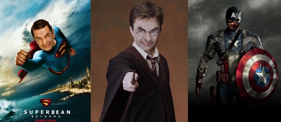 15 Foto Editan Karakter Utama Film Populer dengan Wajah Kocak Mr. Bean