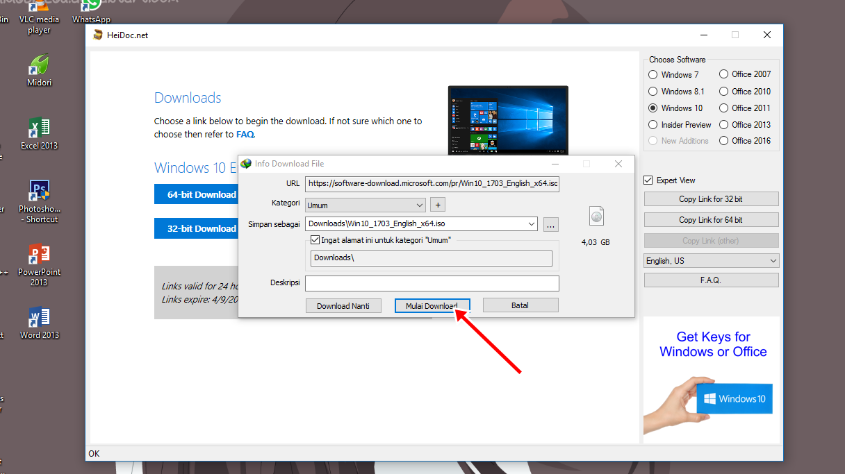 Download Windows 10 Creators Update ISO dari Server ...