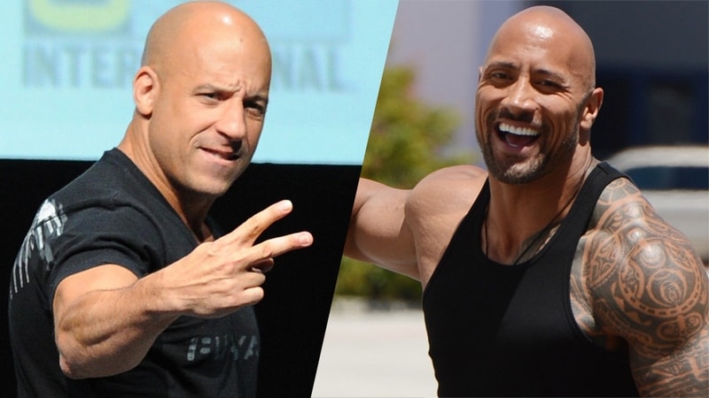 Vin Diesel Dwayne Johnson Fate of the furious