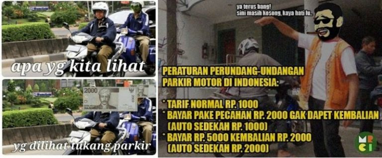 meme tukang parkir yang nyindir abis