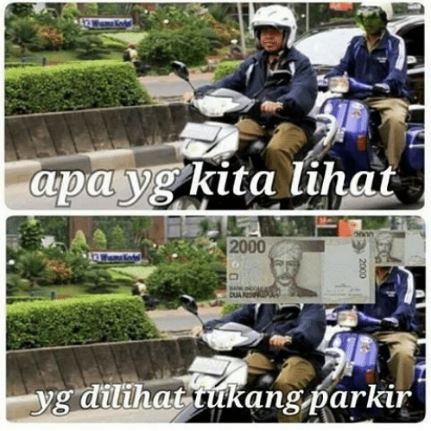 meme tukang parkir 5