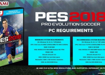 Spesifikasi PC PES 2018