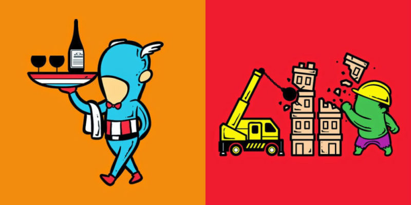 kerja sampingan superhero