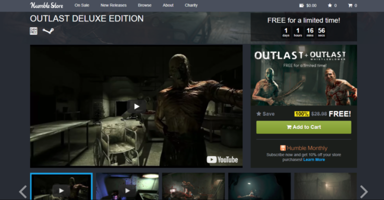 Outlast Deluxe Edition Sekarang Tersedia Secara Gratis di Humble Bundle
