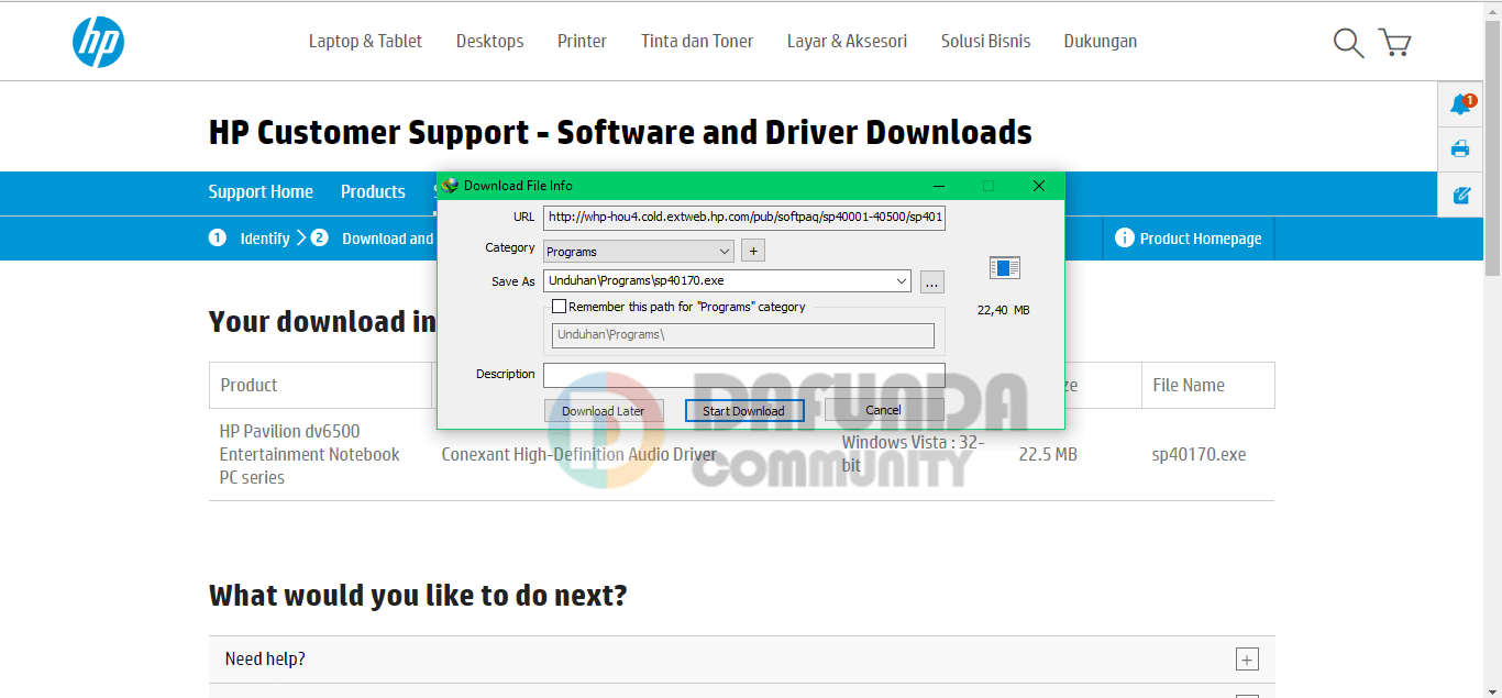 Cara Download Driver Laptop HP Dafunda (5)