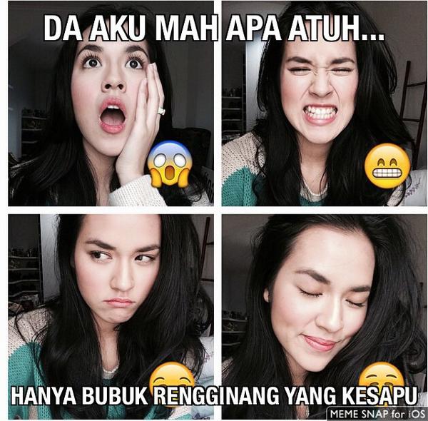 Meme Lucu Raisa Hanya Bubuk Rengginang Yang Kesapu