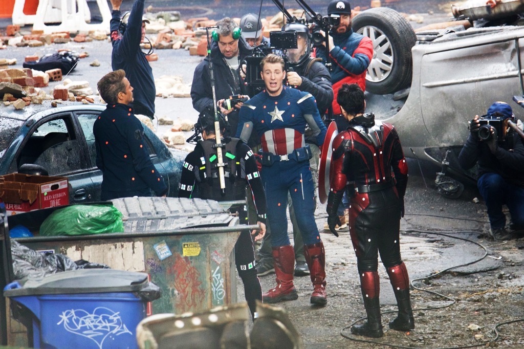 *EXCLUSIVE* Chris Evans Sports His Old Captain America Costume On The Set Of 'Avengers 4'