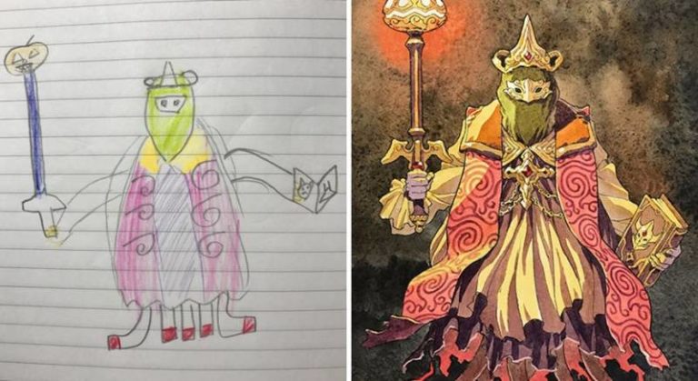Ayah Ini Sulap 13 Gambar Anaknya Menjadi Gambar Anime Luar Biasa Keren