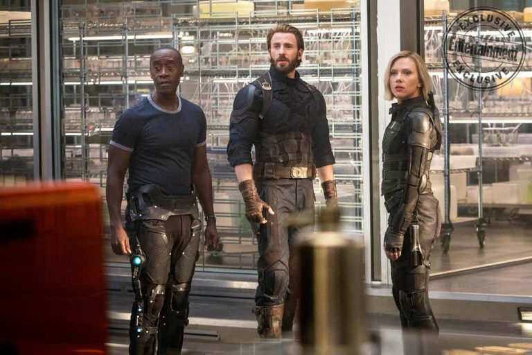 Rhodey Cap And Natasha In Avengers Infinity War 768x512