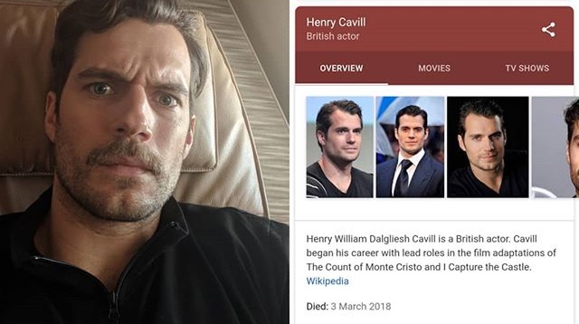 Hoax Henry Cavill Meninggal