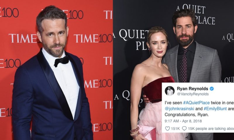 Ryan Reynolds Anak John Krasinski A Quiet Place
