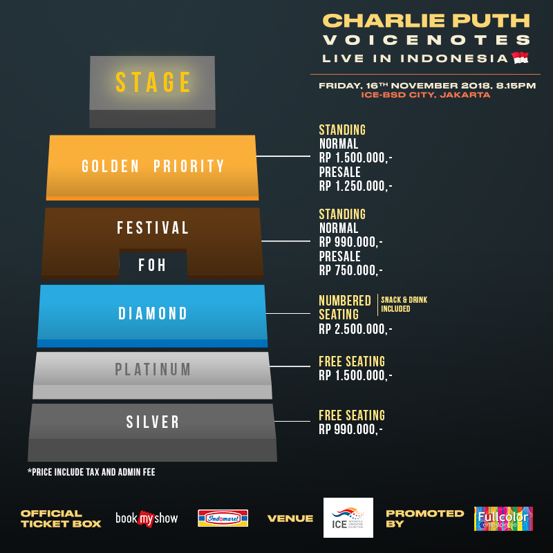 Charlie Puth Seating Layout