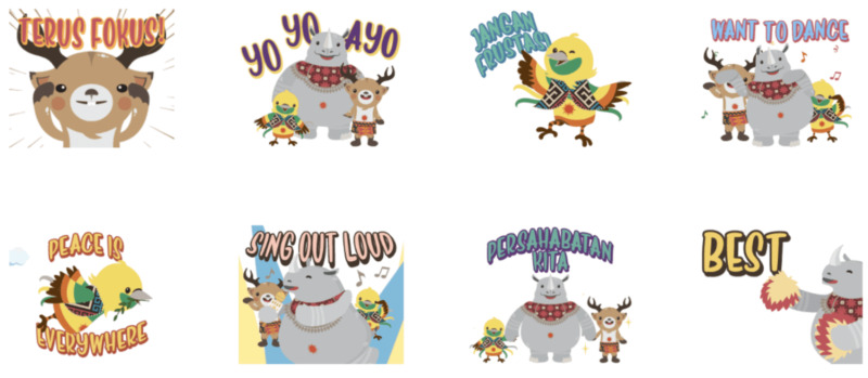 sticker line asian games 2018