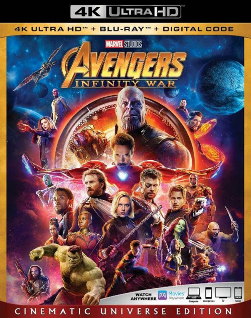Avengers Infinity War Bluray