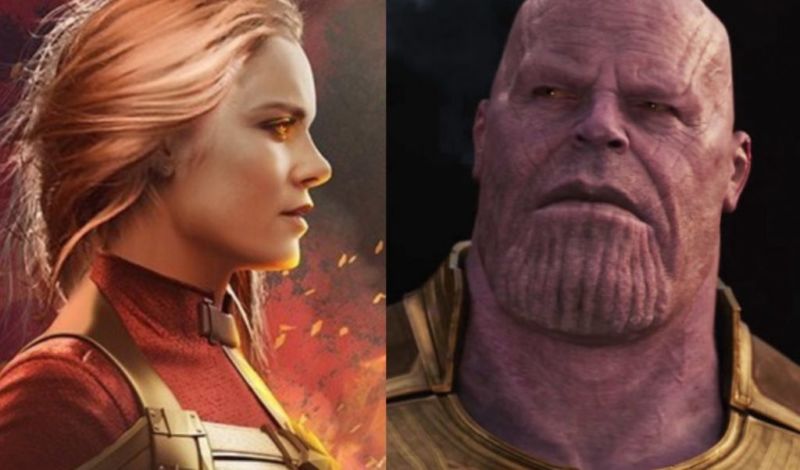 Captain Marvel Vs Thanos