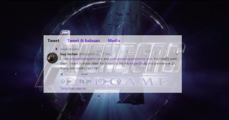 Pemilik Avengersendgame.com Minta Tukar Domainnya dengan Tiket Premiere Avengers 4