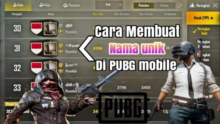 Begini Cara Membuat Nickname Unik Di PUBG Mobile Dengan Mudah!