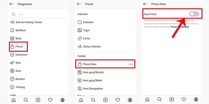 Membuat Akun Instagram Private