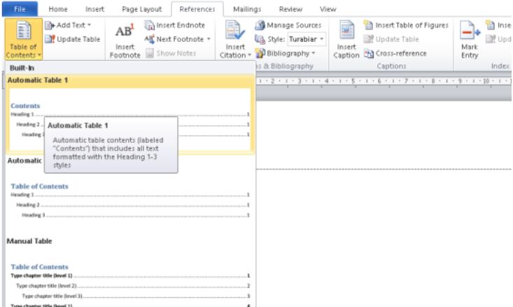 Cara Membuat Daftar Gambar Otomatis Di Word 2010