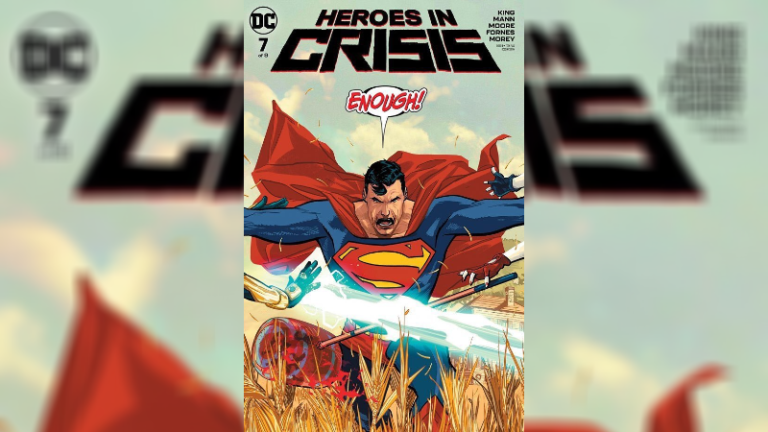 Superman Akhiri Pertengkaran Booster Gold dan Harley Quinn di Cover Heroes in Crisis #7