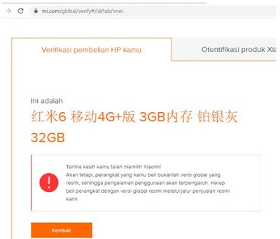 Informasi Hp Xiaomi Asli Atau Palsu