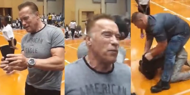 Arnold Schwarzeneger Diserang