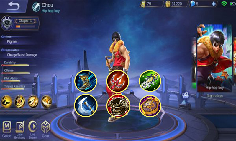 Build chou mobile legends item