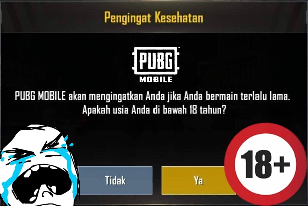 Pubg mobile memperingati berhenti bermain untuk umur 18 tahun kebawah