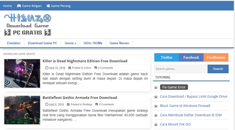 Situs download game gratis hienzo