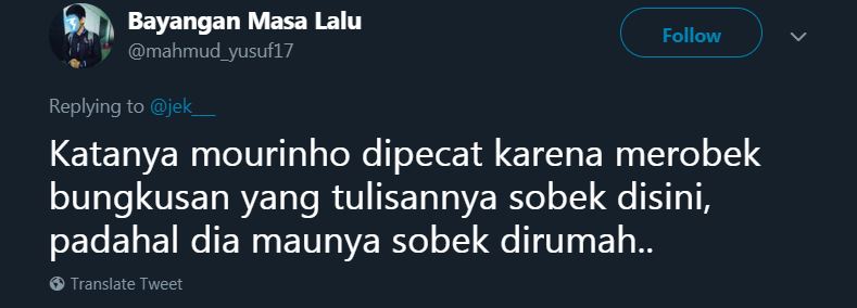 10 Cuitan Lucu 'Alasan Mourinho Dipecat' Ini Bikin Ngakak Tapi Nyesek! 9