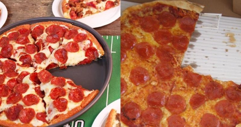 10 Foto Beda 'Iklan Vs Realita' Makanan Ini Bikin Napsu Makan Ilang! Pizza