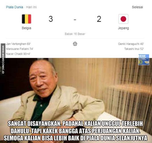 10 Meme Lucu Kekalahan Jepang Vs Belgia Ini Dijamin Bikin Ngakak! 1