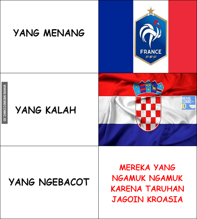 10 Meme Lucu Kekalahan Kroasia Vs Perancis Di Final Piala Dunia Ini Dijamin Bikin Ngakak!