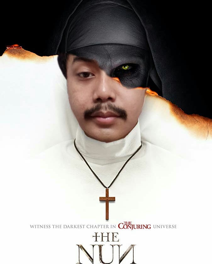 15 Kreasi Netizen Dandan Ala Hantu Valak Di Film The Nun Ini Bikin Ngakak! Kumis