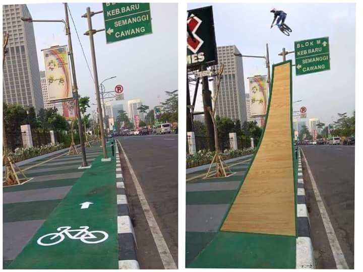 5 Meme Tentang Jalur Sepeda Di Jakarta Ini Dijamin Bikin Kalian Ngakak! Aktrasi BMX