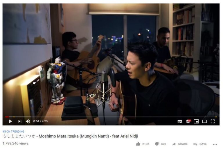 Trending di Youtube, Ariel Noah Nyanyikan Cover Lagu Mungkin Nanti versi Bahasa Jepang!