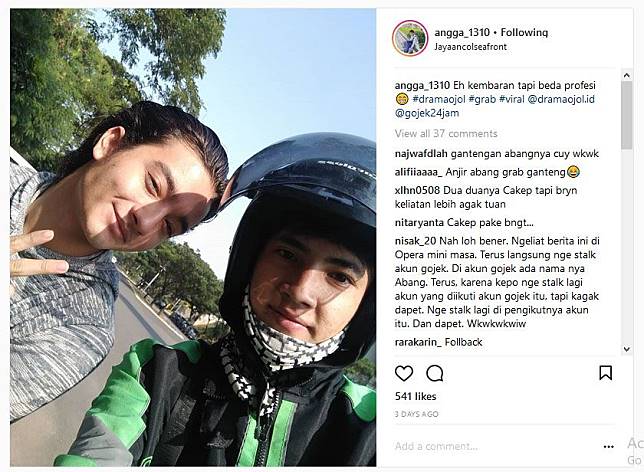 Begini 10 Pesona Angga Purnama, Driver Ojek Online Yang Disebut Sebut Lebih Ganteng Dari Bryan Domani! 1