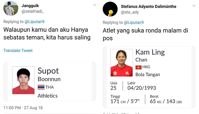 Begini Jadinya Jika 22 Nama Atlet Asian Games 2018 Dijadikan Meme, Bikin Ngakak! Awaw