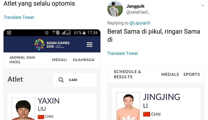 Begini Jadinya Jika 22 Nama Atlet Asian Games 2018 Dijadikan Meme, Bikin Ngakak! Optimis