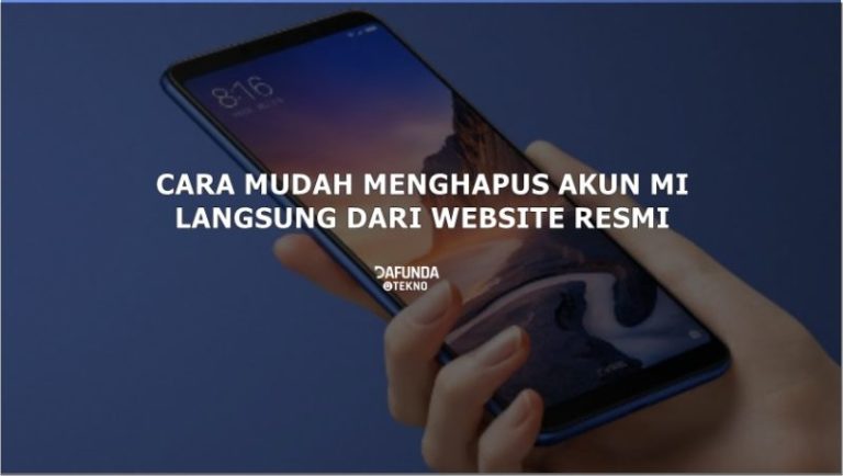 Cara Menghapus Akun Mi Cloud Lewat Situs Resmi Xiaomi Dafunda