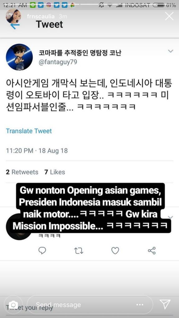 Ikut Bangga, Inilah 10 Pujian Warga Korea Selatan Tentang Aksi Presiden Jokowi Di Pembukaan Asian Games 2018! Mission Impossible