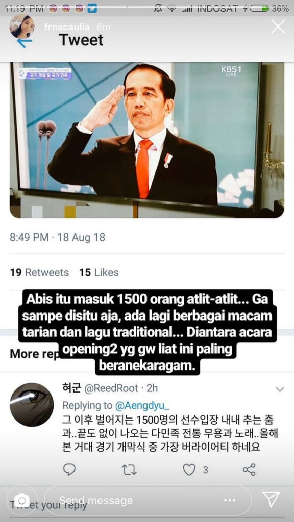 Ikut Bangga, Inilah 10 Pujian Warga Korea Selatan Tentang Aksi Presiden Jokowi Di Pembukaan Asian Games 2018! Waduh